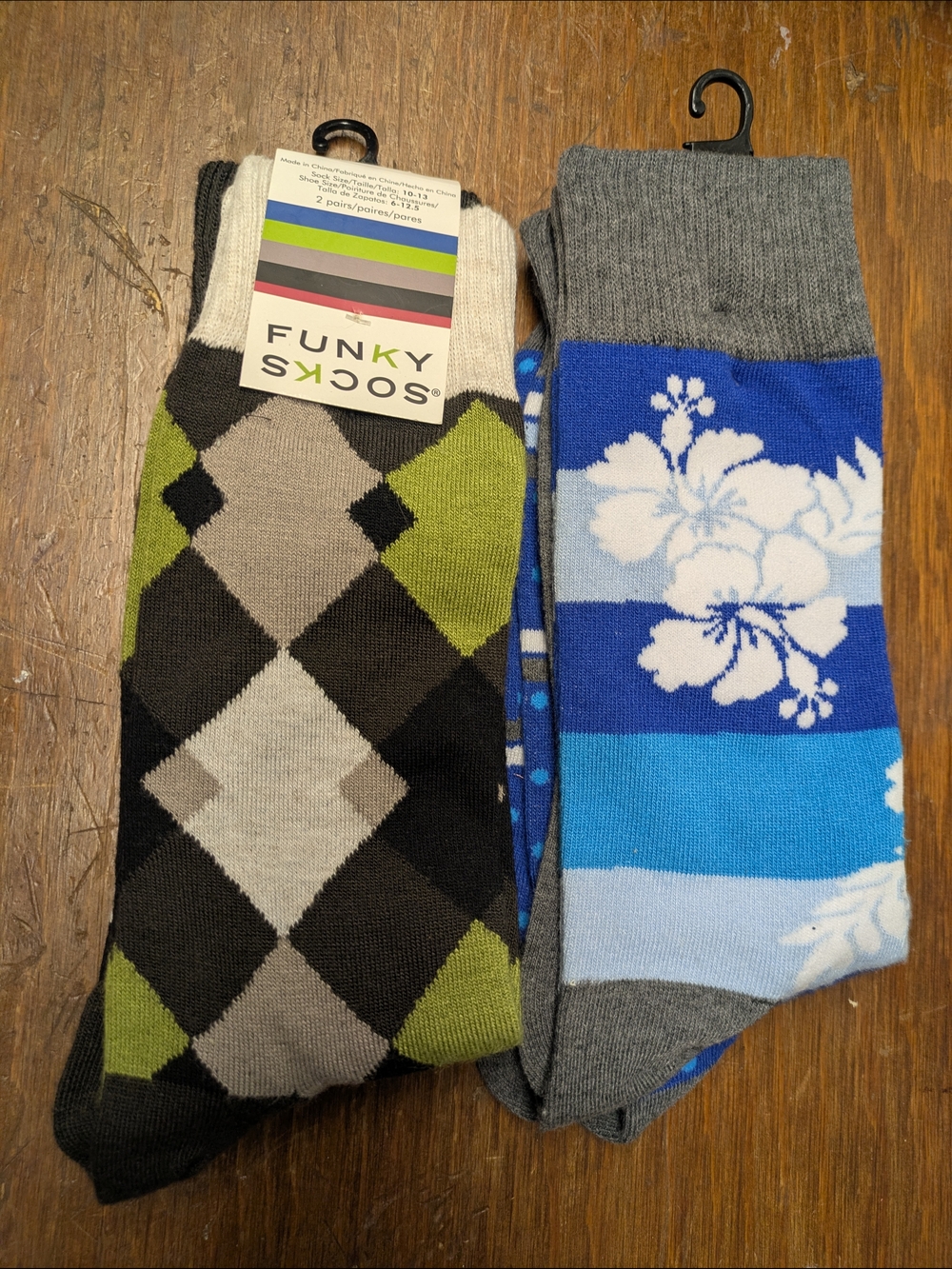 Funky Socks Men's Office &  Golf Socks 4 Pr New!